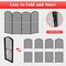 4-Panel Foldable Fireplace Screen Stand - Black Metal Mesh Spark Guard Cover with Decorative Arch Design, 47.8"W x 31"H for Indoor Fireplace Protection